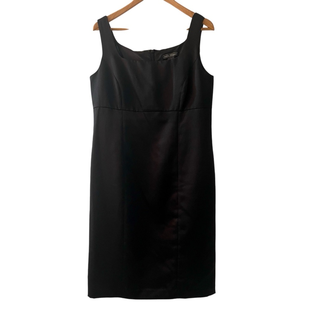 ❤️ Jessica Howard Black Satin Sleeveless Dress - Picture 2 of 7